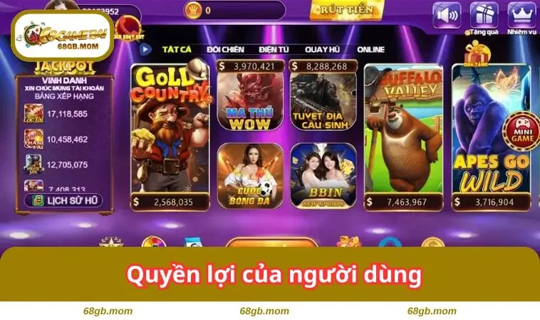 Quyền lợi của người dùng